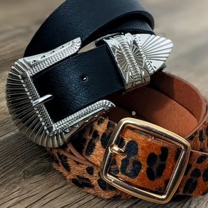 Fashion Belts Two Pair Duo